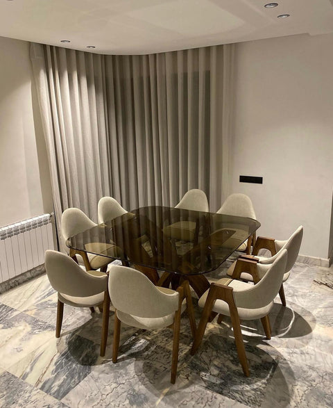 Table à Manger en Verre Securisé Élégante