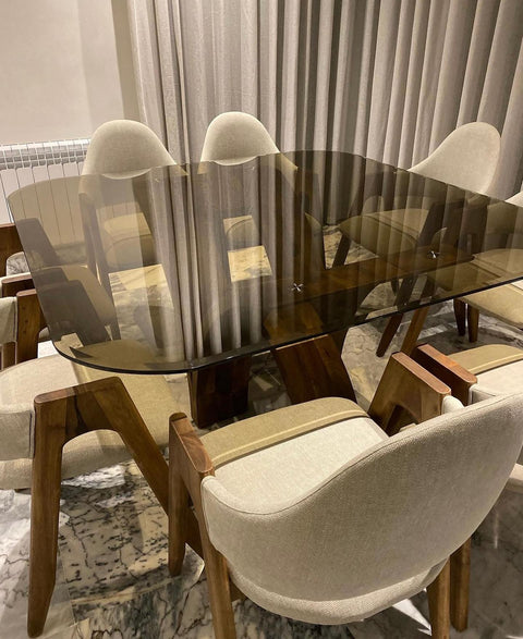 Table à Manger en Verre Securisé Élégante