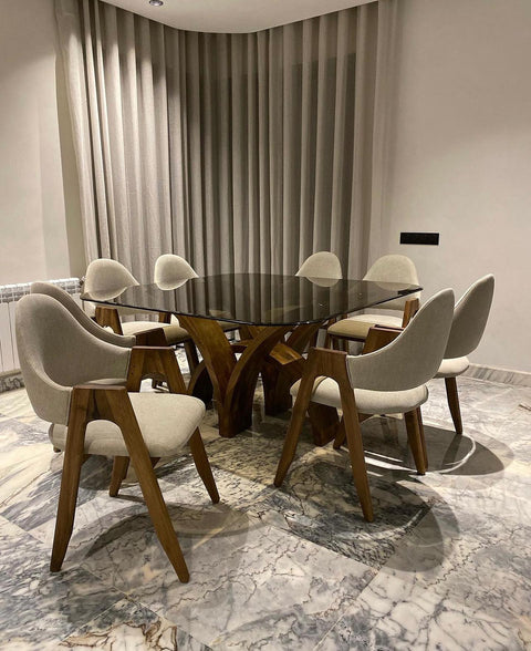 Table à Manger en Verre Securisé Élégante