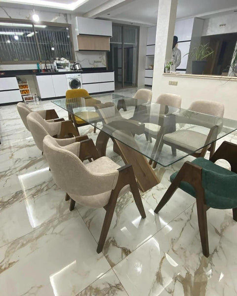 Table à Manger Verre trempé Securisé Haut de Gamme