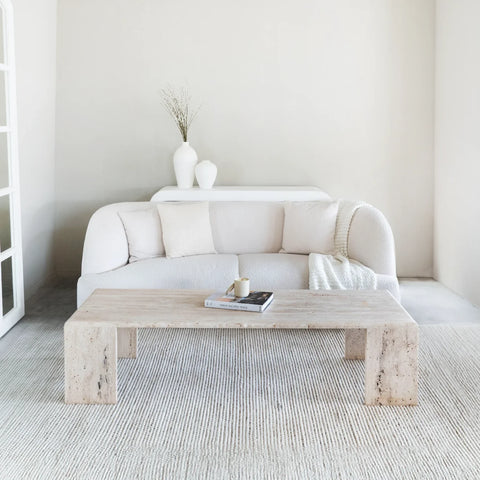 Table basse en travertin (Alora)