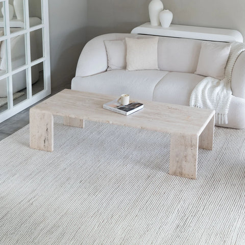 Table basse en travertin (Alora)