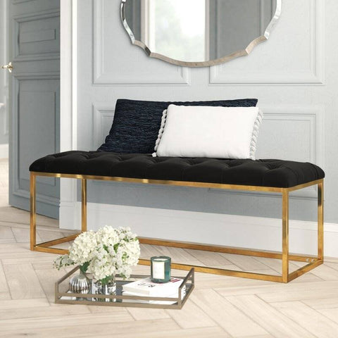 Banc d’entrée en inox doré “AURUM”