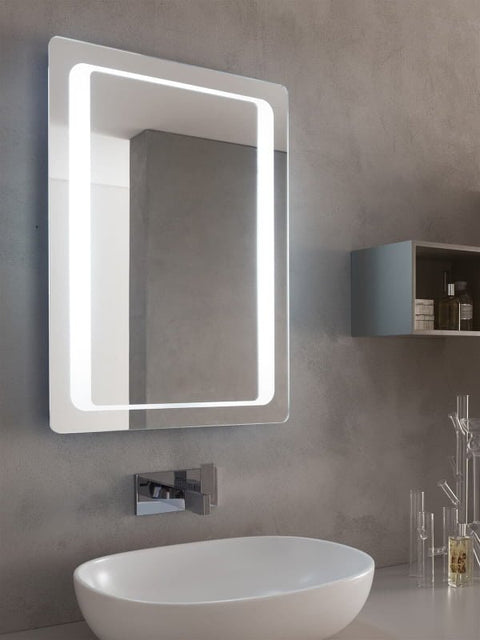 Miroir lumineux LED 80×60 cm – pour salle de bain ou chambre