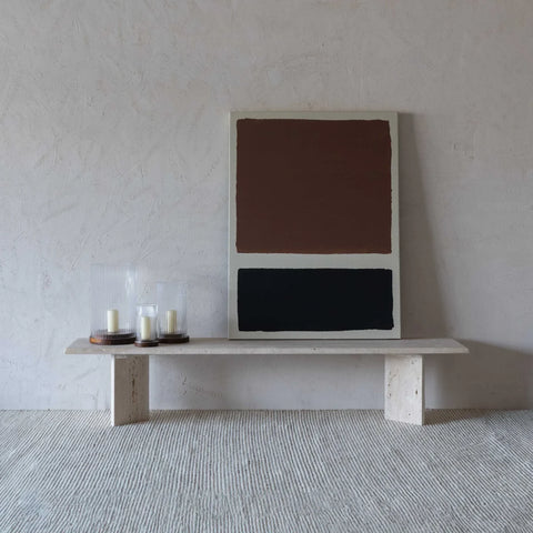 Meuble TV en travertin (Ellora)