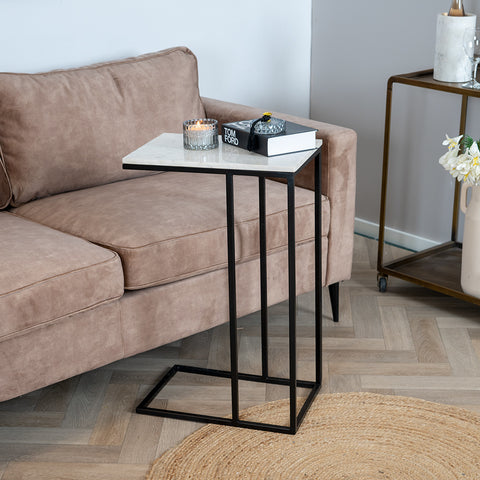 TABLE PC PORTABLE MARBRE METTALITH