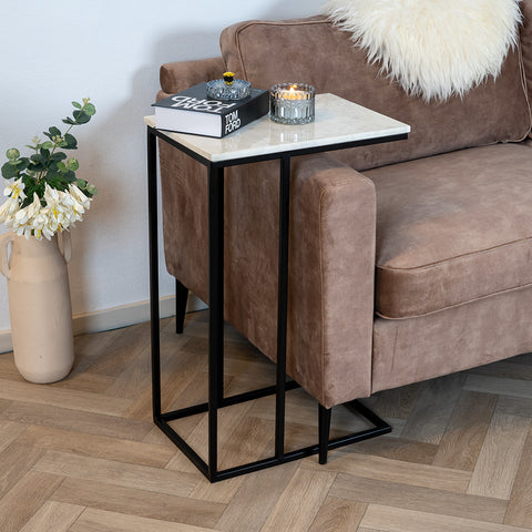 TABLE PC PORTABLE MARBRE METTALITH