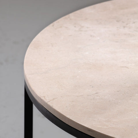 Table basse en marbre Crema Marfil – Élégance naturelle