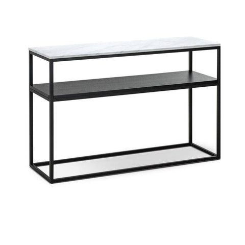 Console minimaliste en métal noir