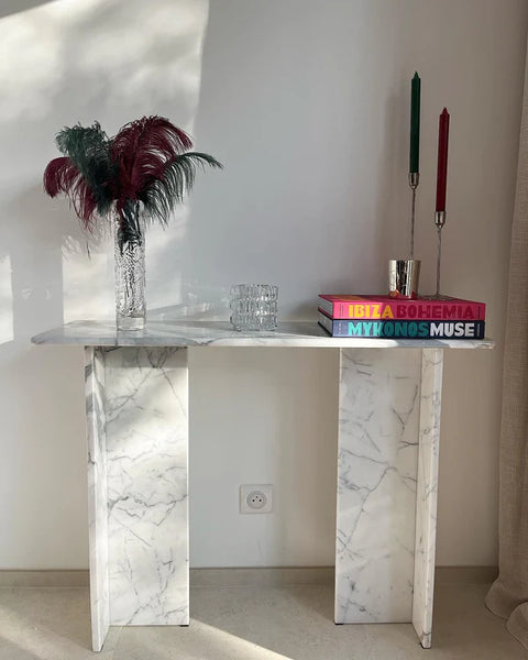 Console Signature en marbre Calacatta 100 % naturel