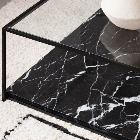 Table basse Khénifra – Marbre noir raffiné