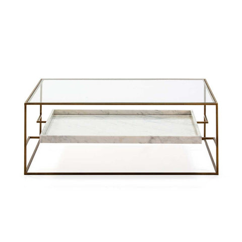 Table basse Verre/Marbre ZENIA