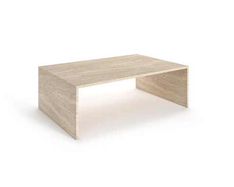Table basse en travertin (Luna)