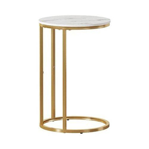 Table appoint marbre blanc Lustra
