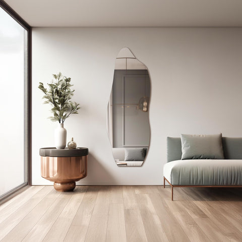 Miroir décoratif aux lignes irrégulières et artistiques