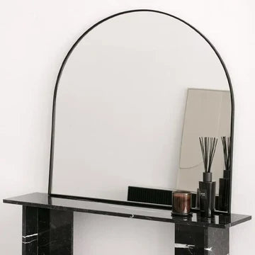 Miroir Demi-Lune Mural – Design Élégant et Forme Courbée