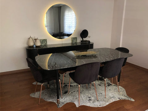 Table à Manger Prestige Noir Khenifra 6 Chaises