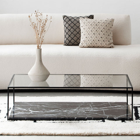 Table basse Khénifra – Marbre noir raffiné