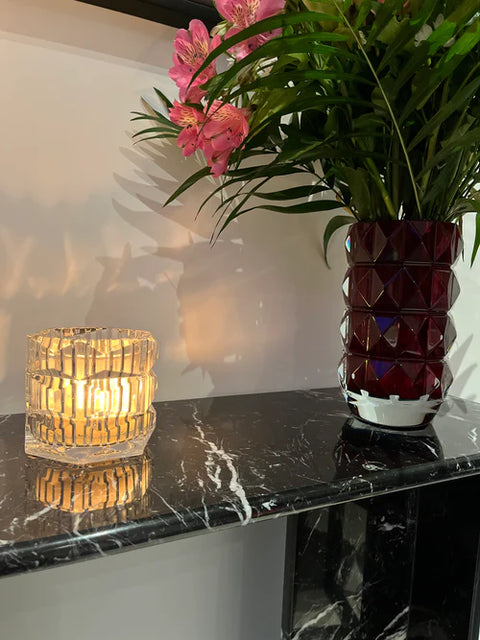 Console Signature en marbre noir 100 % naturel