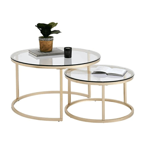 Ensemble de tables basses gigognes au design contemporain
