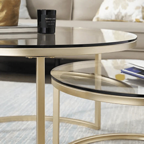Ensemble de tables basses gigognes au design contemporain