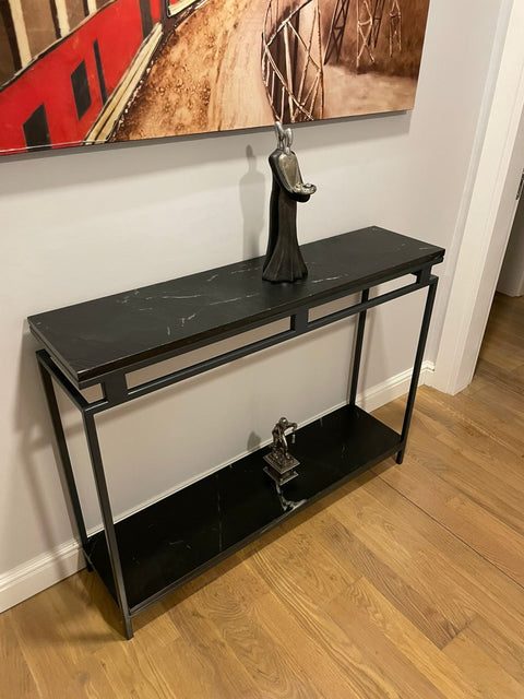 Console à deux niveaux en marbre naturel