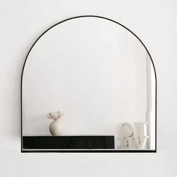 Miroir Demi-Lune Mural – Design Élégant et Forme Courbée