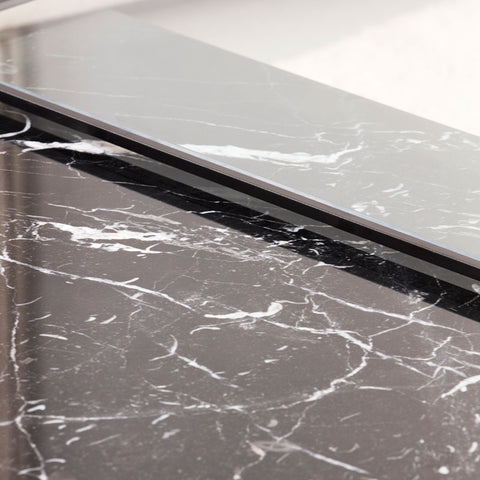 Ensemble de deux tables basses en marbre noir