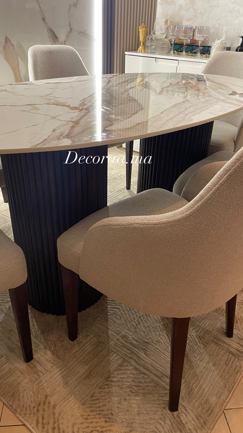 Table à Manger avec 6 Chaises – Design Moderne & Élégant | ARVELIA