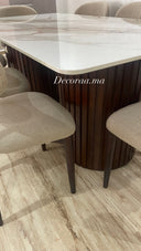 Table à Manger en Céramique Premium avec 8 Chaises - CERAVISTA
