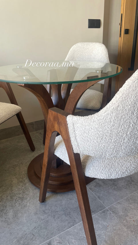 Table en Verre Trempé Sécurisé avec 3 Chaises – Design Moderne & Élégant | LUMIVERA
