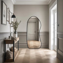 Miroir esthétique pleine longueur en skaï noir VANÉLIA