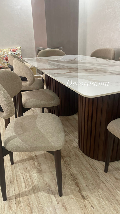 Table à Manger en Céramique Premium avec 8 Chaises - CERAVISTA