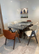 Table à Manger en Marbre de Khénifra avec 6 Chaises | VALERIA