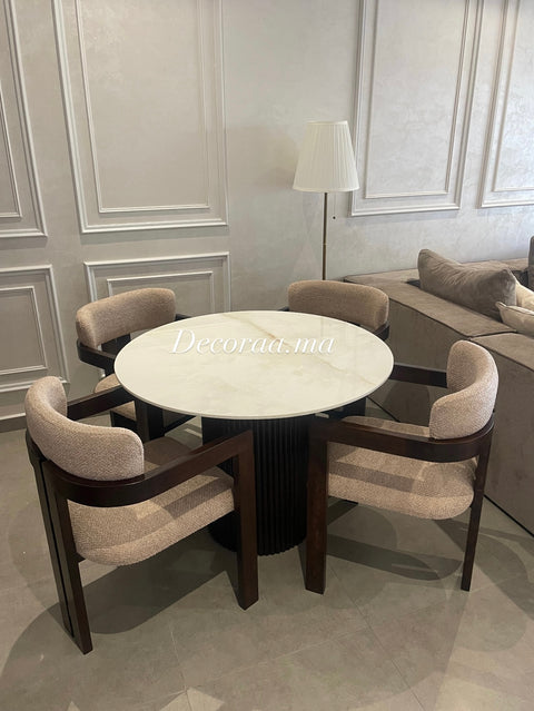 Table à Manger avec 4 Chaises – Design Moderne & Élégant | SELINA