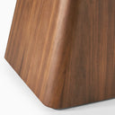 Table BLANCIA – Plateau en Céramique Blanche & Socle en Bois Noyer 180 x 90 Cm