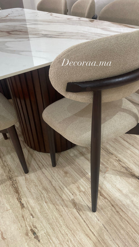 Table à Manger en Céramique Premium avec 8 Chaises - CERAVISTA