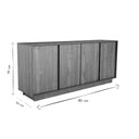 Scandinavian Sideboard with 4 Doors W180 cm – Walnut Veneer | ELVIRA