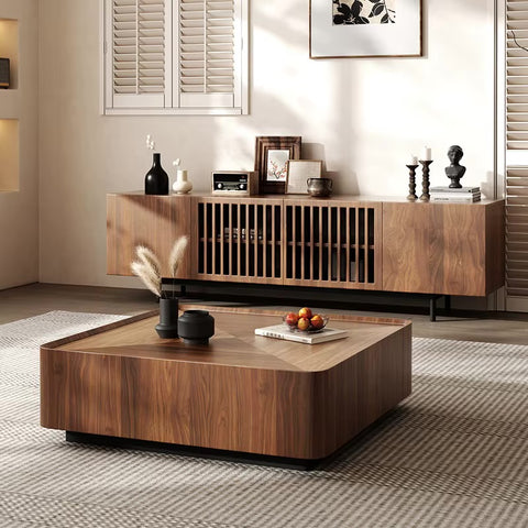 Table Basse Carrée en Noyer - NORIA