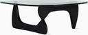 NOGUCHI – Table Basse Sculpturale en Verre Sécurisé et Bois