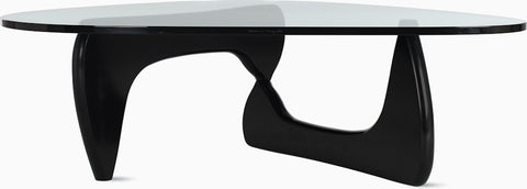 NOGUCHI – Table Basse Sculpturale en Verre Sécurisé et Bois