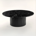 MIRABELA – Table Basse en Marbre avec Socle en Bois Hêtre Bardé Massif