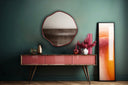 Miroir circulaire asymétrique design moderne pour intérieur contemporain