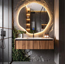 Bathroom mirror with LED and sink – Modern integrated lighting