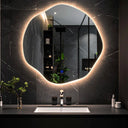 Bathroom mirror with LED and sink – Modern integrated lighting