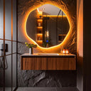 Bathroom mirror with LED and sink – Modern integrated lighting