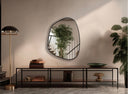 Mirror with a metal frame
