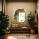 Mirror with a metal frame