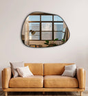 Mirror with a metal frame