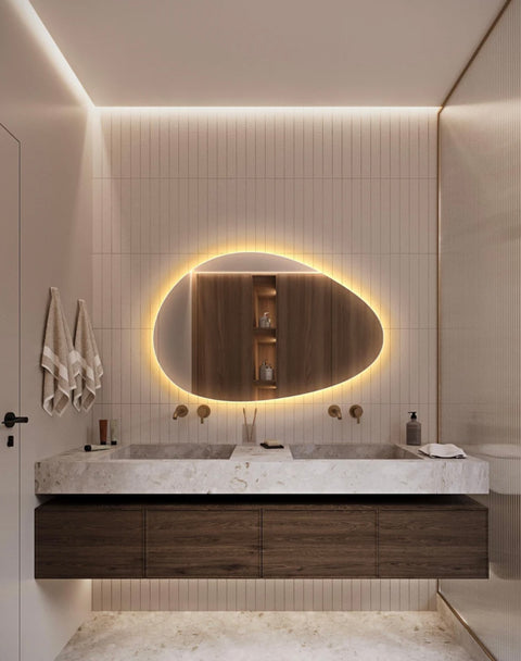 Miroir salle de bain avec LED – Éclairage intégré pour un intérieur moderne